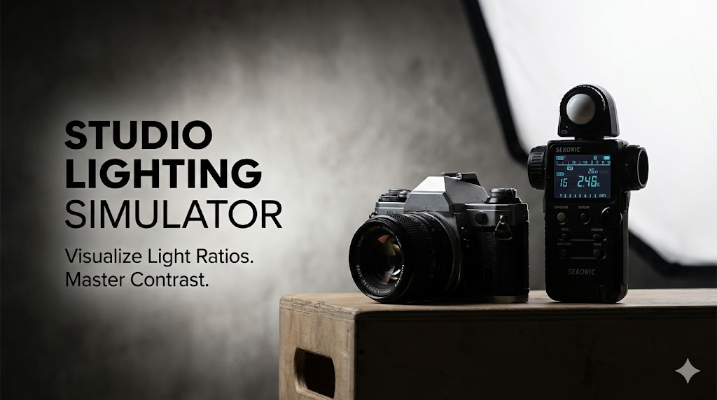 スタジオライティング学習用 露出差シミュレーター Beta version
