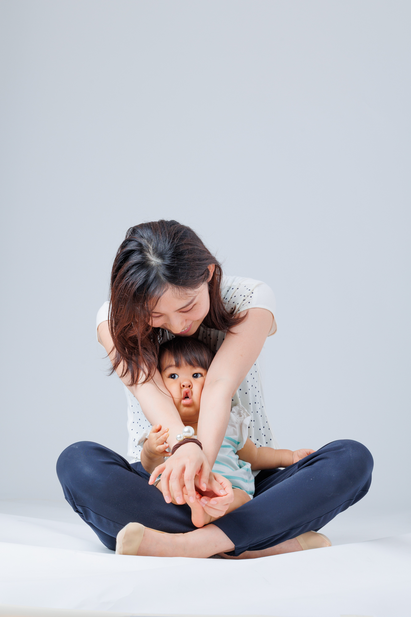 明るめ 親子ポートレート